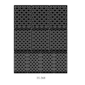 Nail art stencil sticker H-368 featuring black fish scale wave patterns for manicures - H368# Fish Scale Pattern