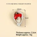 Realistic 6cm faux grilled oyster keychain model with detailed shell and meat texture - Tomato Sauce Oyster - No Hook