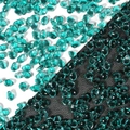 Translucent cyan tulip petal glass beads in teardrop shape for DIY jewelry making - Crystal Green