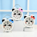 Tre simpatiche sveglie a forma di panda con fiocchi colorati per scrivania bambini - Stile Panda