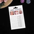 Iridescent gem stickers in star and round shapes for face and nail art decoration - Phantom White (Star/Circle/Diamond)