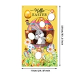 Easter bean bag toss game banner with Hello Easter text and rabbit eggs 135x75cm - 75x135cm / Yellow Easter Toss Game Banner (ED06)