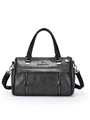 Bolso tote gris oscuro retro con logotipo de canguro y correa de hombro ajustable - Gris