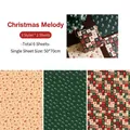 Set of 6 vintage kraft Christmas wrapping papers with reindeer and snowman 50x70cm - Christmas Carol Style / 50x70cm (6-Sheet Set)