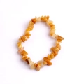 Elastic handmade bracelet featuring natural irregular tumbled yellow quartz stones - Yellow Aventurine