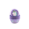 Purple unicorn cupcake liners greaseproof baking paper cups for muffins party desserts - Purple Pony