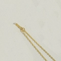 Minimalist gold toggle clasp necklace with high-quality polished cable chain detail - Letter I(IXL2998)