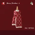 Sciarpa invernale a maglia a quadri rossi e bianchi con motivo renna 180x29cm - 180*29cm / Rombi Rossi