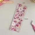 Glitter stickerblad in roze en paars met konijnen en linten, maat 5x14,5CM - 13# Paars Lint Serie