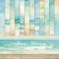 6-inch Sea Wave scrapbook paper pad with 12 beach designs on 160gsm cardstock - R2333 24 Images