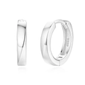 Orecchini a cerchio minimalisti in argento sterling S925 con finitura pieghettata - Argento 925 / Color Platino (FDEH-066)