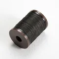 Black 0.4mm waxed round thread spool for leather crafting and heavy duty sewing - 0.4mm/110m / #37 Black Grey
