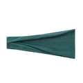 Elastic wide yoga headband in dark green knit fabric for sports and fitness running - Dark Green