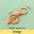 Orange luxury metal lobster clasp keychain with swivel ring, 75mm length for DIY charms - Standard / Orange