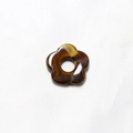 Dunkelbrauner und bernsteinfarbener Acryl-Blütenanhänger für DIY-Halsketten - Kaffee Bernstein