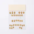 5D embossed Christmas nail art stickers featuring gingerbread man and snowflake designs - Dancing Gingerbread Man (to 1033) / Single Sheet