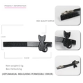 Sparkly black acrylic cat hair clip with spring fastener and 8.5cm geometric design - Black Cat
