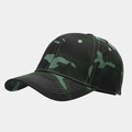 Macro shot of jungle camouflage baseball cap with six-panel structure and reinforced stitching - Forest Camouflage (Color 5)