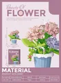 Carnation flower building block set with 365 pieces in a purple gift box for girls - 7230 Carnation Potted / 365pcs/Box