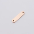 Polierter roségoldener Edelstahl-Rechteckverbinder mit zwei Löchern für DIY-Schmuck - Roségold