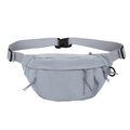 Minimalist light blue streetwear crossbody chest bag with adjustable strap and D-ring - Blue