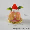 Colgante pastel de fresa realista con glaseado rosa, medidas 5.5cm por 3.5cm - Colgante de Pastel de Simulación / Pegamento de Crema Rosa
