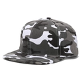 Casquette baseball camouflage vintage à bord plat avec motifs classiques noirs et gris - Réglable / Camouflage urbain noir blanc gris (Couleur 2)
