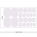 Detailed sheet of solid light purple toenail polish stickers model YMZ293 with flat layout - YMZ293-Lavender