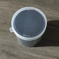 Houppette en velours cristal noir dans un boîtier cylindrique avec couvercle blanc - Boîte de 5 pièces 55x10mm / Noir