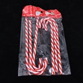 Bastoncini di zucchero natalizi a strisce bianche e rosse per decorazioni albero - 9cm Confezione da 6 / Rosso & Bianco