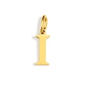 Golden letter I alphabet pendant accessory for DIY jewelry and necklaces - Letter I (Gold)
