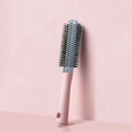 Professional pink round styling hair brush with grey nylon bristles for volume - Round Comb / Jasmine Pink