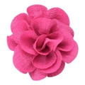 Close-up of rose red bubble crepe handmade flower accessory with fabric petal texture - No.10 Rose Red