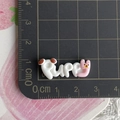 Dettaglio dell'accessorio in resina Puppy con orecchie da cane e design a coniglio per DIY - Cucciolo / Bianco Puppy