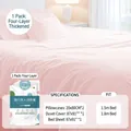 Pink disposable four-piece travel bedding set for double bed with 220x230cm duvet cover - Double 4-Piece Set / Sakura Pink