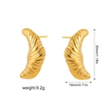 Goldene Croissant-Ohrringe aus Edelstahl, 30mm Größe mit Abmessungen und Gewichtsangaben - 30mm Große Croissant Ohrringe