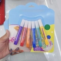 Set of 6 colorful 3D popcorn pens for DIY puffy art effects on various surfaces - 6 Colors Blister Pack