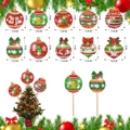 Christmas DIY diamond painting garden stakes set with 10 festive reindeer and tree designs - ZSB-4 (Classic Christmas Characters)