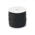 Black 0.7mm elastic crystal cord on white spool for DIY jewelry and bracelet making - 46m/Roll / Black