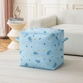 Light blue daisy print storage bag with white floral pattern and side handles - Blue Daisy (110L)