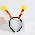 Funny bee headband with yellow and red spiral antennae and pom-poms for costume parties - No.7 Bee Headband