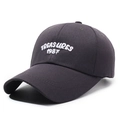 Dark grey baseball cap with white 3D embroidery TREASURES 1987 on cotton canvas - Adjustable / Gray