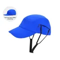 Blue outdoor sports baseball cap with adjustable windproof drawstring and two-way wear design - Hidden Windproof Drawstring Style / Blue