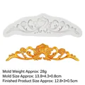 European floral vine silicone mold B601 for fondant and chocolate cake decoration - Symmetrical Scroll Floral (B601) / Gray