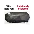 Black breathable sleep mask with nose pad for light blocking in individual packaging - Individually Packaged With Nose Pad Style