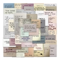 Detail van vintage stickers met literaire citaten en papiertextuur voor scrapbooking - Vintage Citaten - Super Nieuw 1 (UU151)