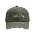 Gorra de béisbol verde oliva en algodón lavado con bordado blanco GRANDPA - GRANDPA (1 unidad) / Verde Oliva Lavado