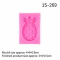Pink pineapple silicone mold for fondant and chocolate, size 4x6x0.8cm, SKU 15-269 - Pineapple / Pink