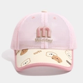 Dettaglio del cappellino rosa in mesh per bambini con stampa orso e ricamo Monday - 52cm (2-5 Anni) / Rosa