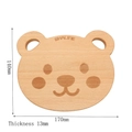 Bear-shaped wooden cutting board for kids featuring cute face design, 17x14 cm size - Bear Cutting Board